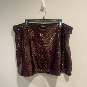 NWT H&M Red Sequin Skirt